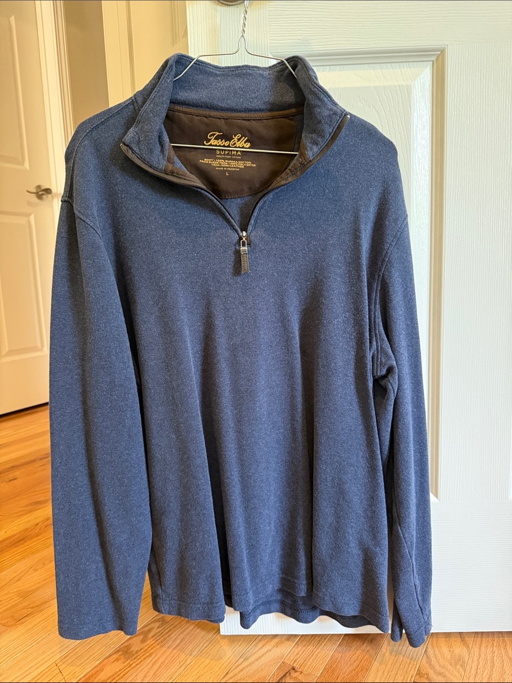 Tasso Elba Men's Navy Half-Zip Pullover Sweater
